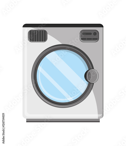 Washer machine icon. House appliances supplies and electronic theme. Isolated design. Vector illustration