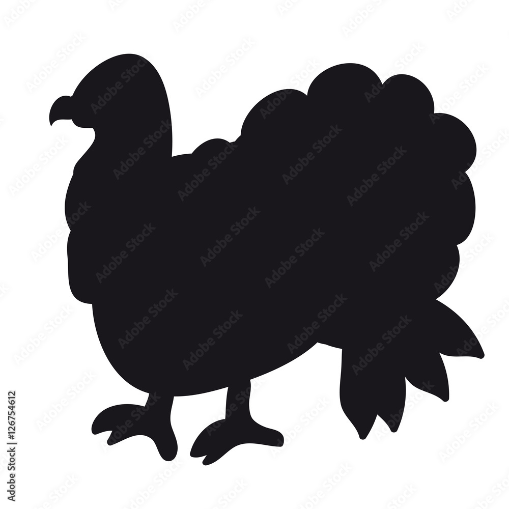 A silhouette of a Turkey. A silhouette of a Turkey.