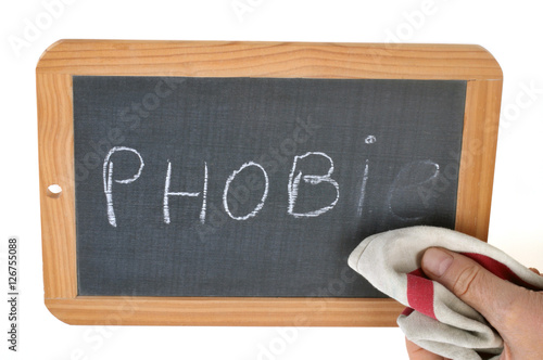 Fotografie Effacer la phobie sur une ardoise