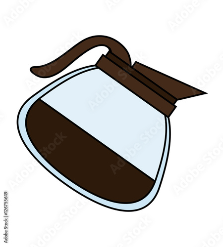 Coffee pot icon. Kitchen supply domestic and household theme. Isolated design. Vector illustration