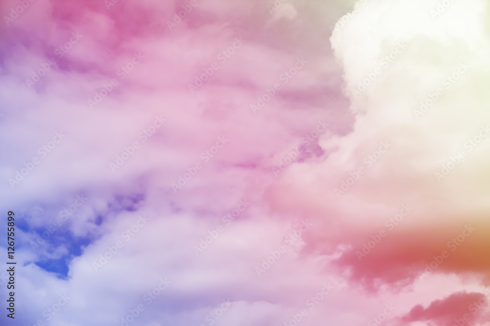 Fototapeta premium Fantastic sky and colorful clouds.