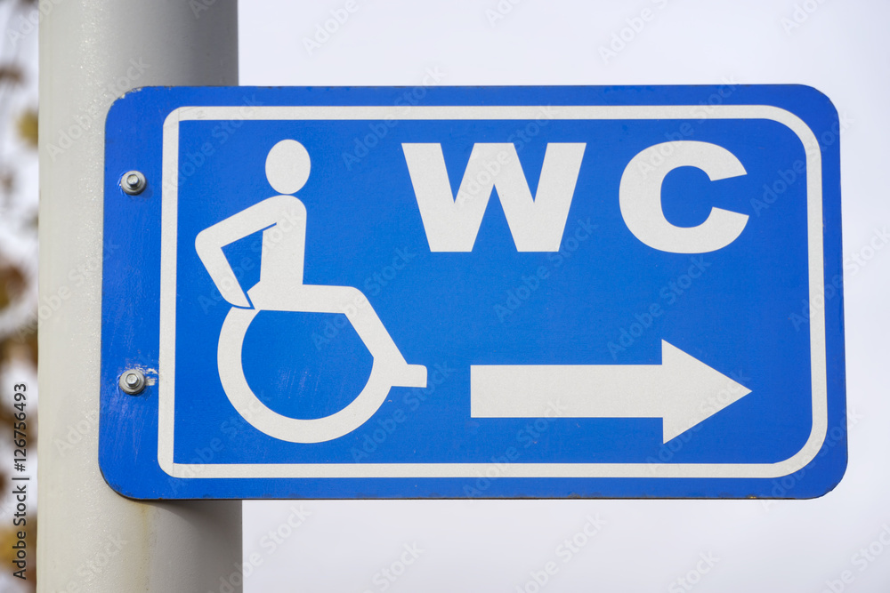 Signboard For Disabled Toilet 