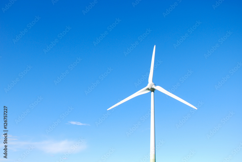 Windmill by a bright blue sky Windmill by a bright blue sky