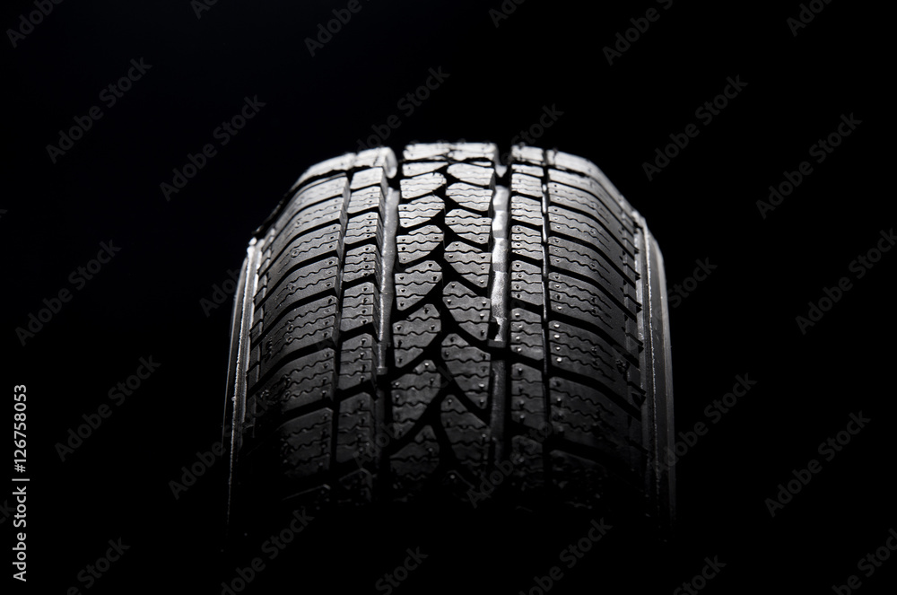 Black car tire