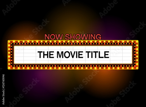 theater sign,cinema sign,light sign,frame light