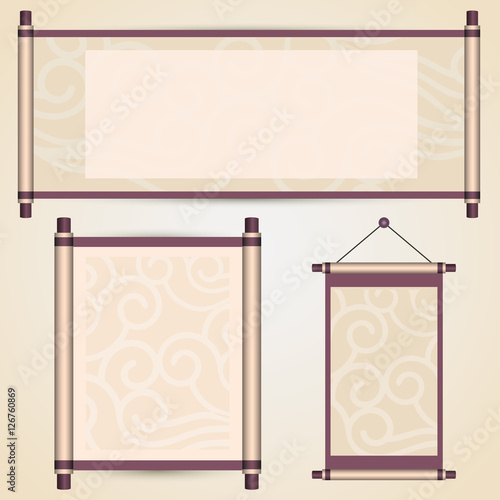 Various size of traditional chinese scroll