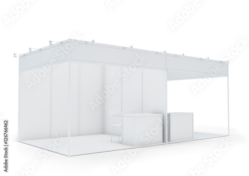Blank exhibition stand.