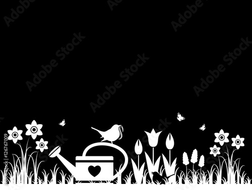 spring flowers and birds