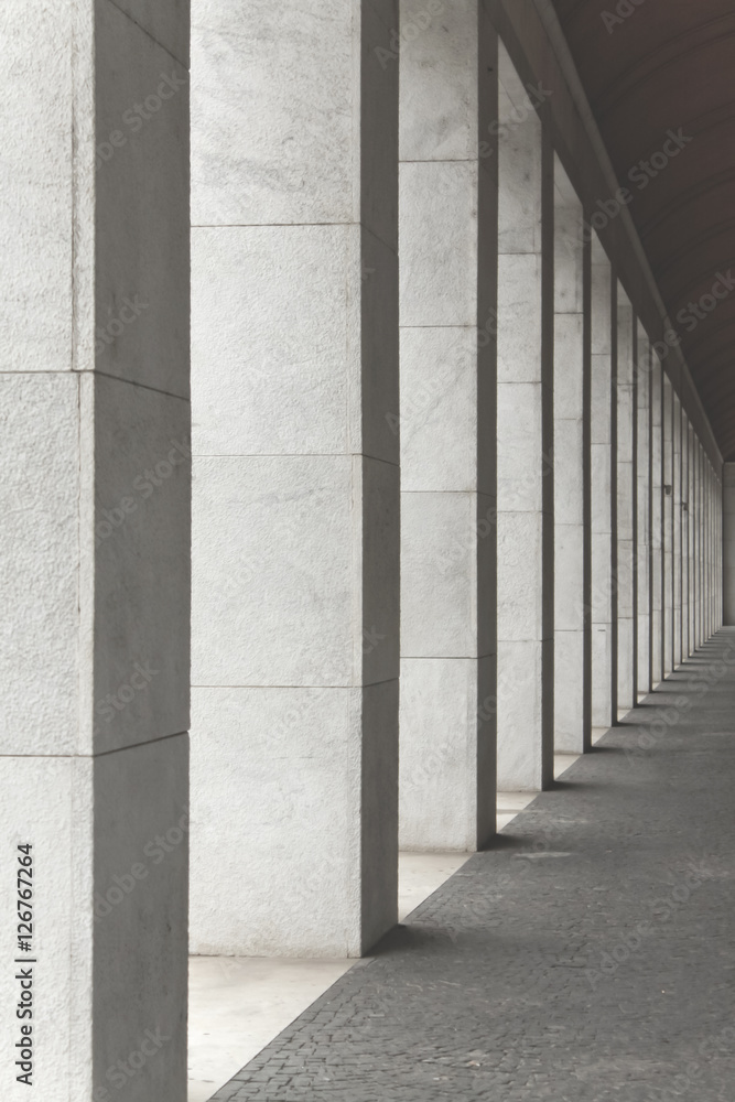 Fototapeta premium Columns in a perspective view