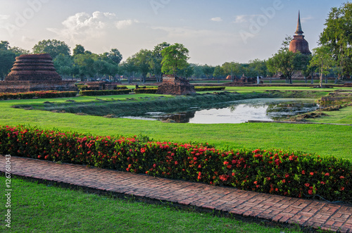 Sukhothai old ruins (Thailand) in Historical Park