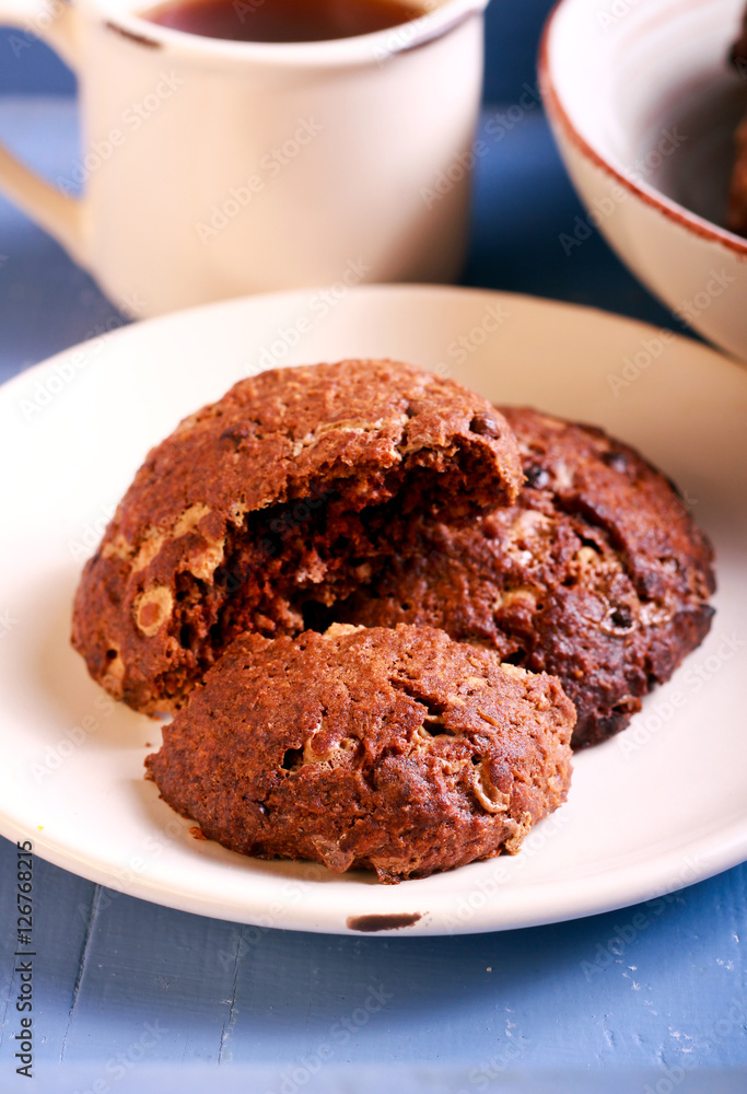 Double chocolate coconut cookies Double chocolate coconut cookies