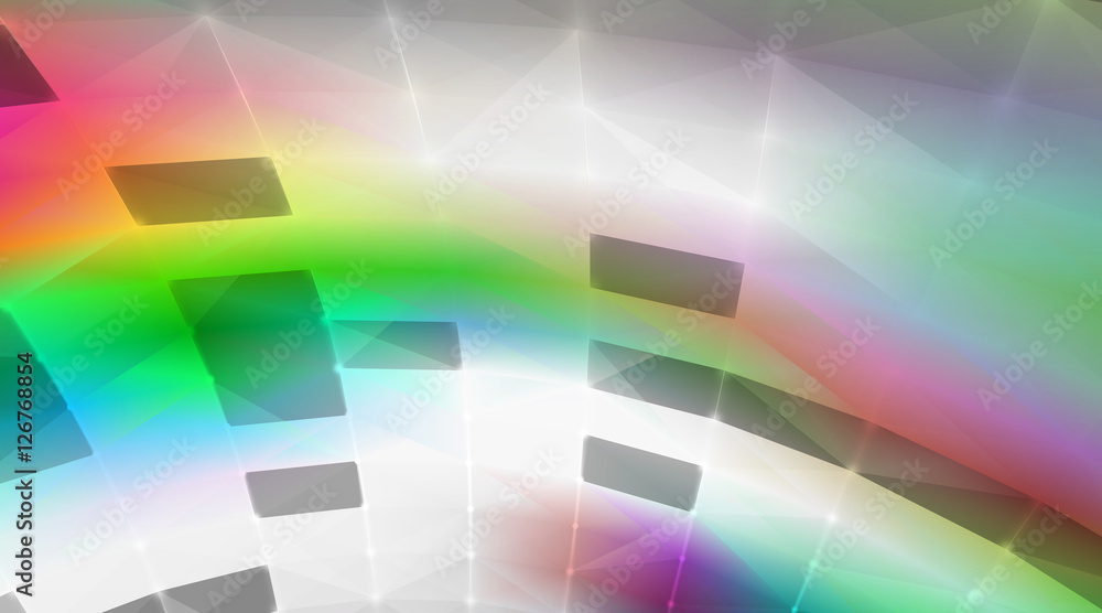 Fototapeta premium Neon material flat colorful design, lines, triangles modern background