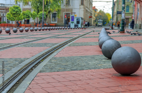 The liberty street square in Timisoara photo