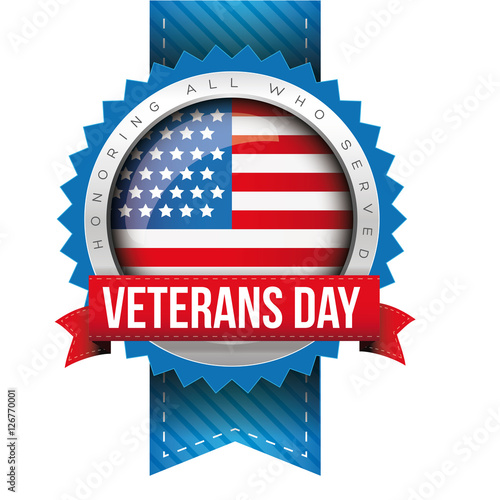 Veterans Day vector badge