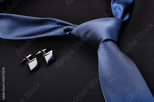 Photo tie and cufflinks