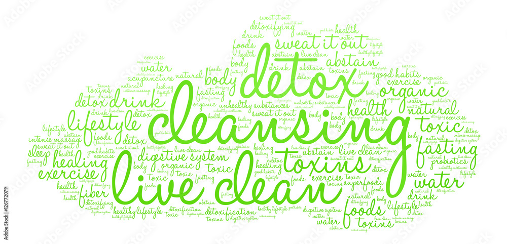 Fototapeta premium Cleansing Word Cloud