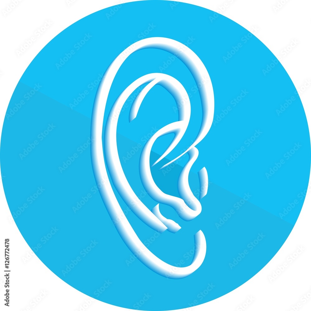 Obraz premium Human ear icon