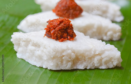 Kiribath, The milk rice is a traditional Sri Lankan food made from rice and coconut milk which is used to be a main food on any cultural ceremony or occasion
