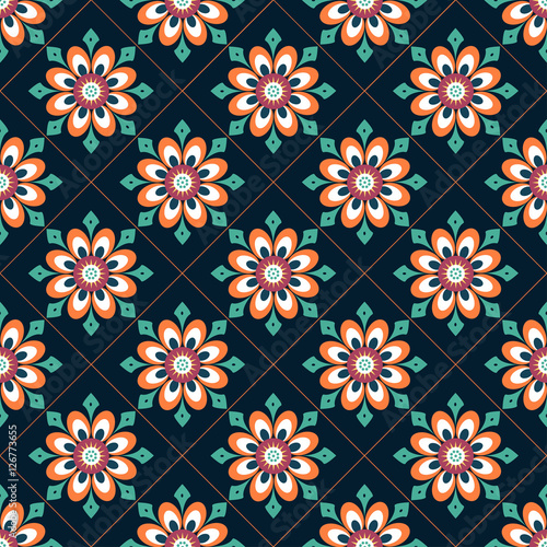 Geometric seamless pattern.Colorful vector print.Textile texture