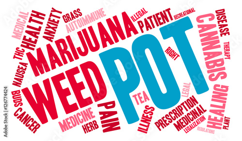 Pot Word Cloud on a white background. 