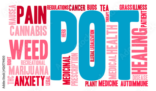 Pot Word Cloud on a white background.