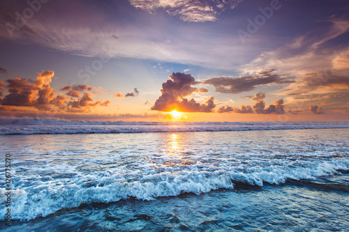 Sunset over sea on Bali