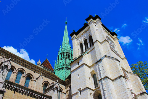 Geneva, Switzerland - June 17, 2016: The St. Pierre Cathedral