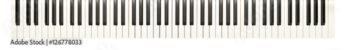 Fototapeta 88-klawiszowa klawiatura fortepianowa - 88-klawiszowa klawiatura fortepianowa