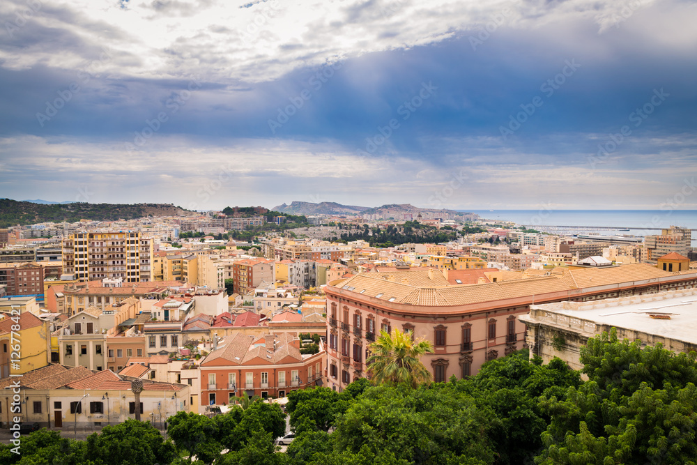 View of Cagliari, Sardinia, Italy.