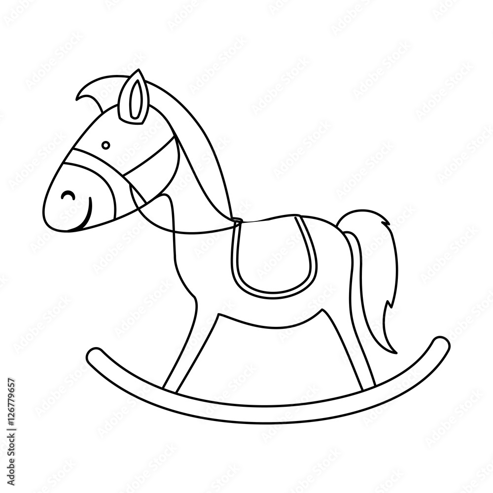 wooden horse icon image vector illustration design wooden horse icon image vector illustration design