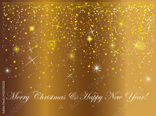 cartolina stelle dorate natale anno nuovo