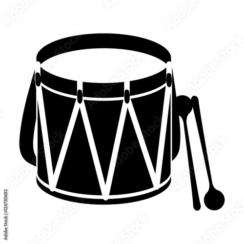 parade drum icon image vector illustration design 