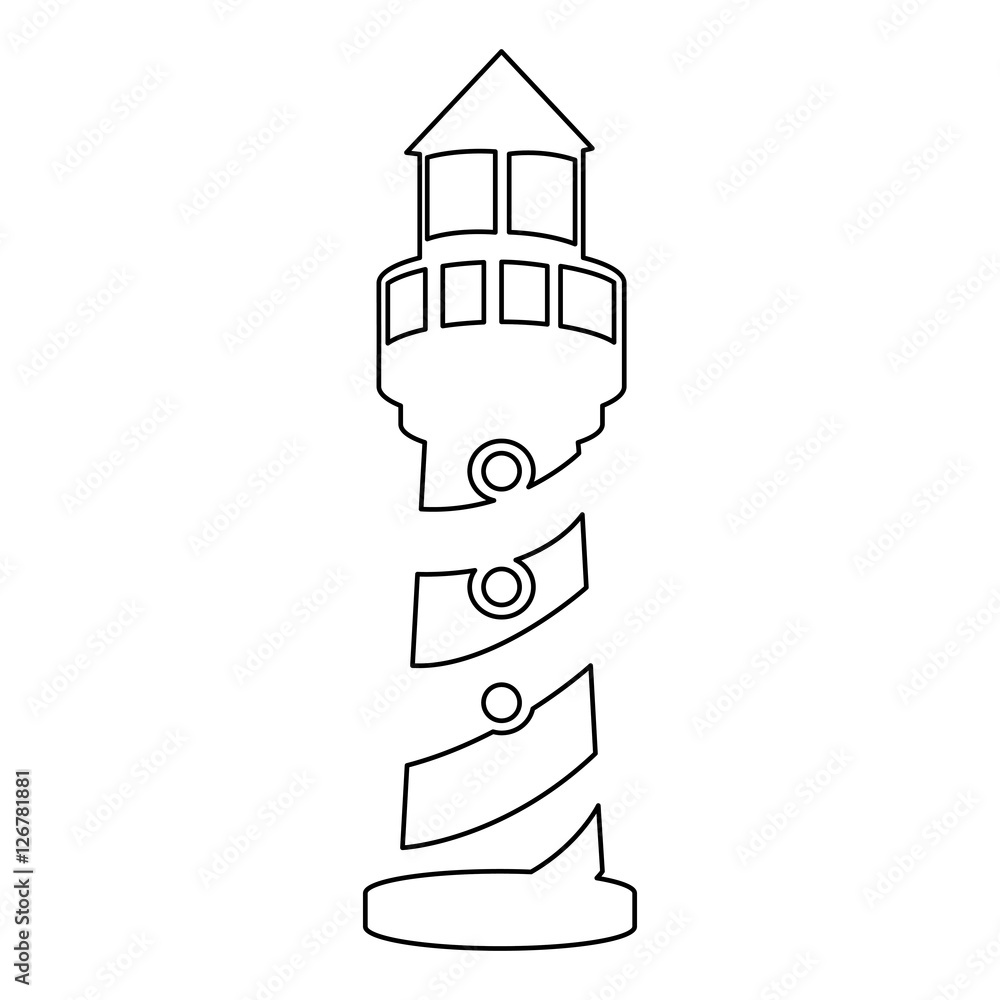 lighthouse pictogram icon image vector illustration design 