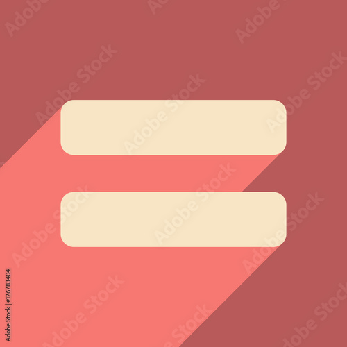 Flat with shadow icon and mobile application equality