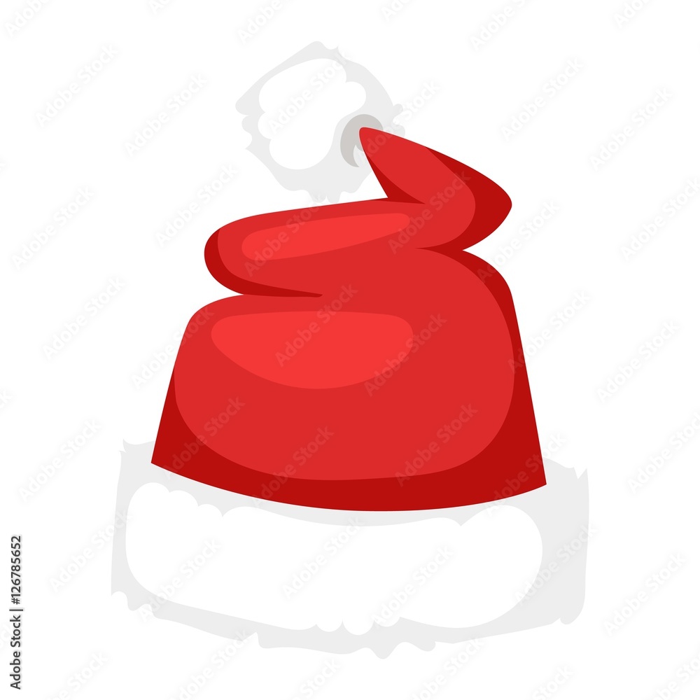 Santa christmas hat vector illustration. Santa christmas hat vector illustration.