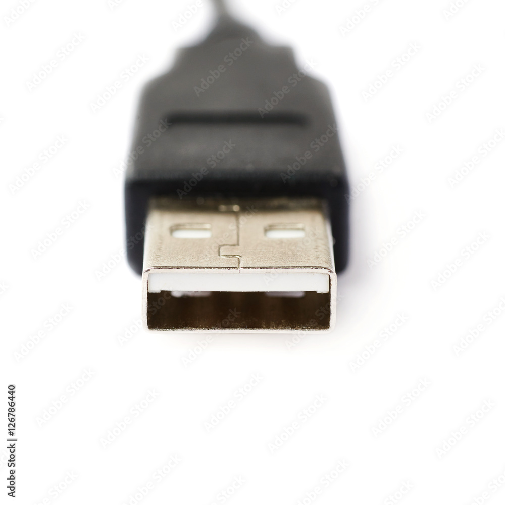 USB cable isolated over white background USB cable isolated over white background