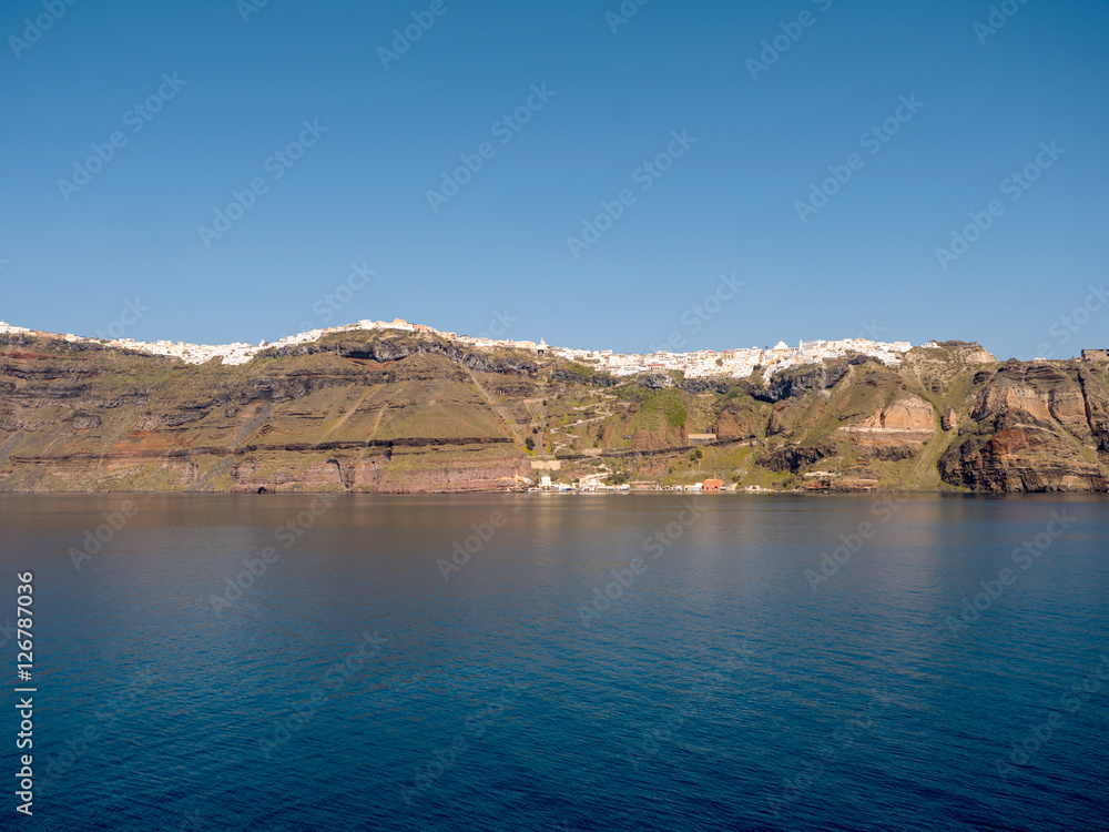 beautiful view of Santorini island