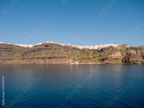 beautiful view of Santorini island