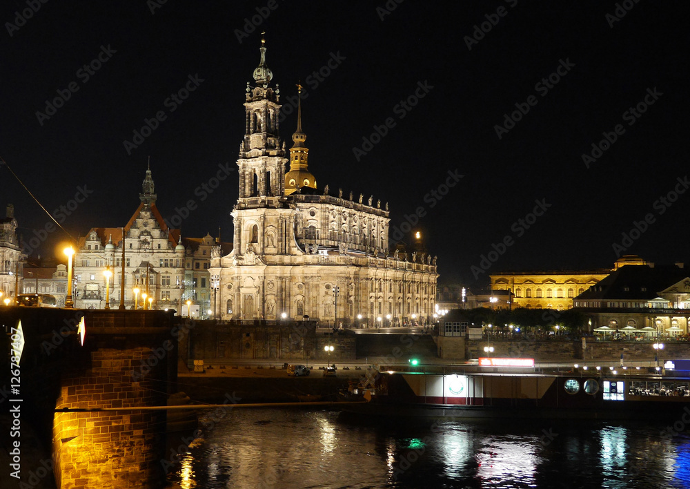 Augustusbrücke und Hofkirche, Dresden