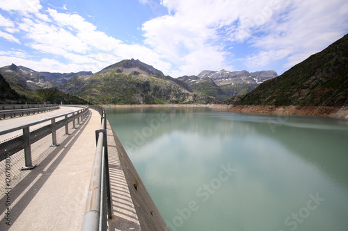 The reservoir of Emosson lake in the canton of Valais. Suisse.