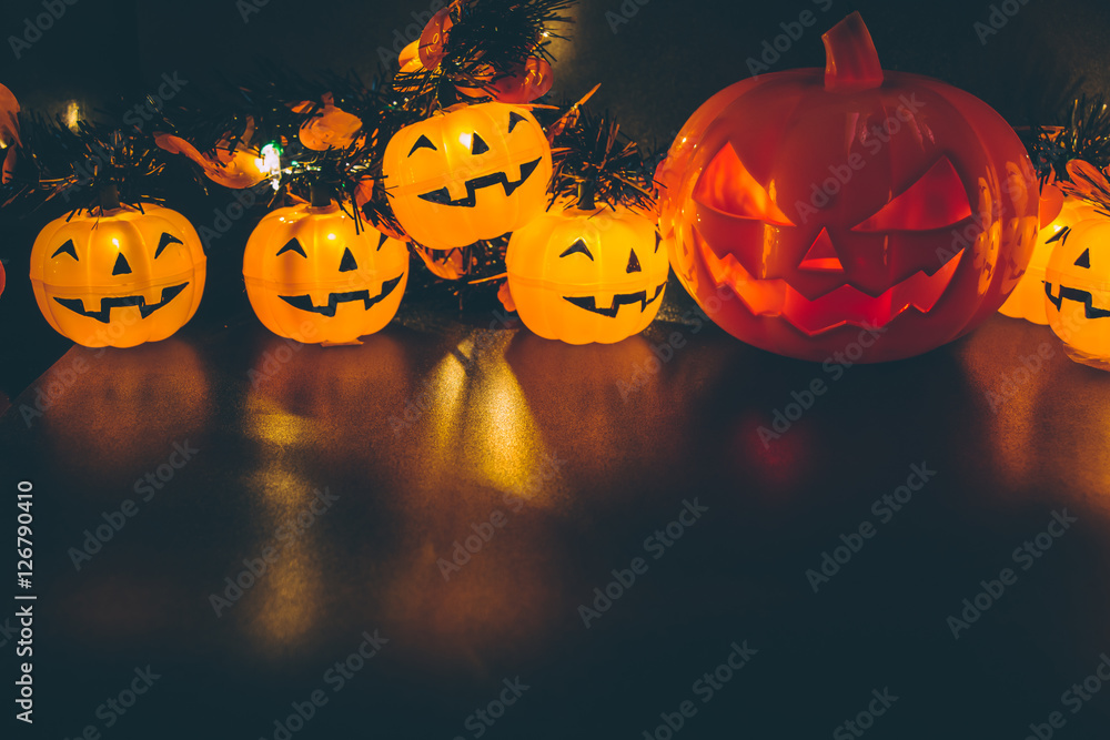 Halloween pumpkin party, happy pumpkin and friends Halloween pumpkin party, happy pumpkin and friends