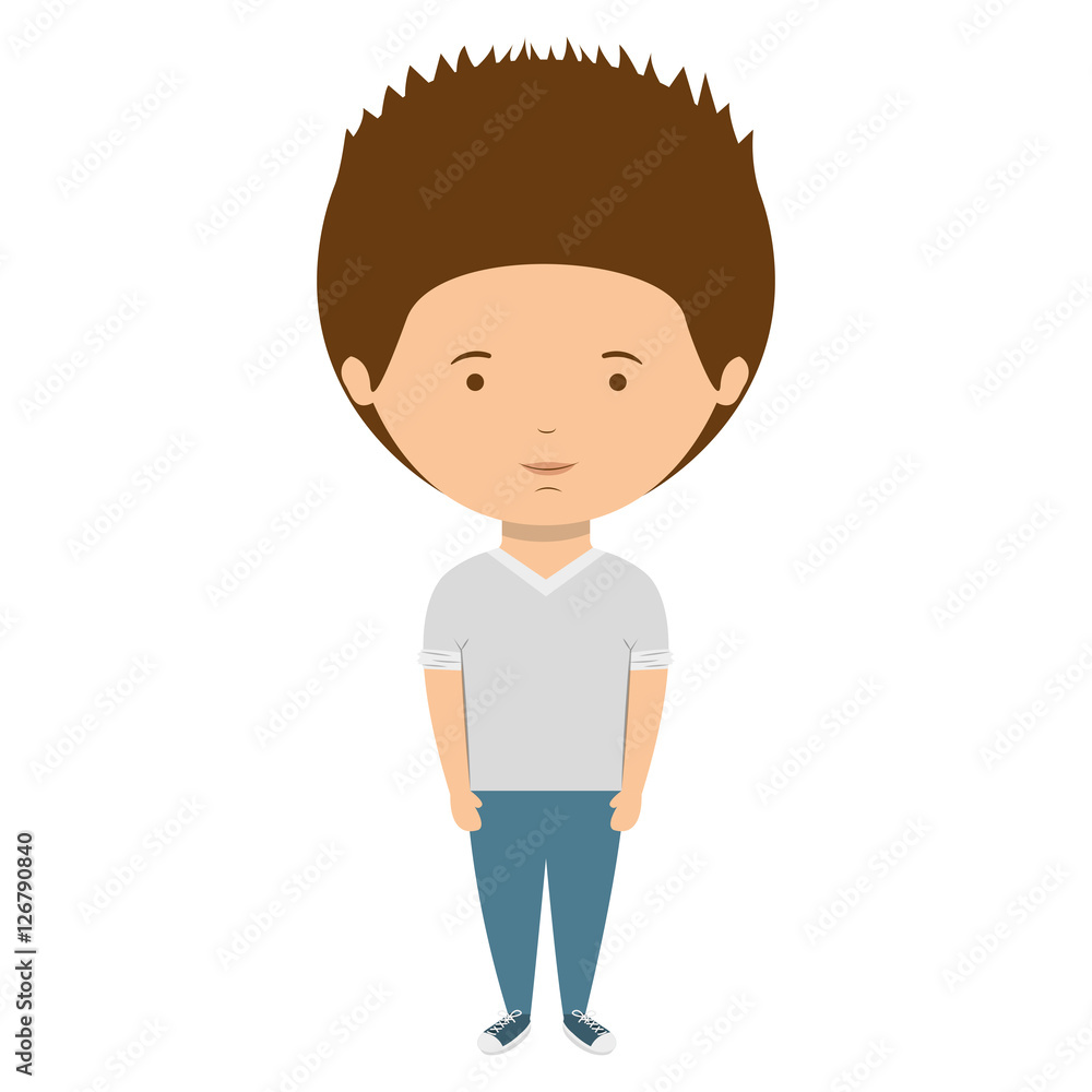 man with t-shirt and jeans vector illustration man with t-shirt and jeans vector illustration