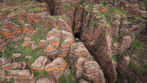 Aerial view of the amphitheater at the end of Cathedral Gorge - photo