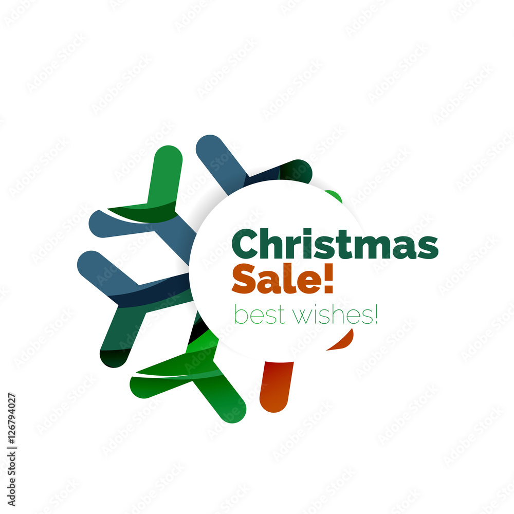 Christmas sale, vector greeting card or banner Christmas sale, vector greeting card or banner