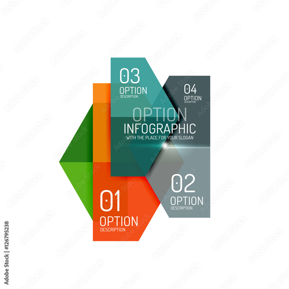 Paper modern infographic geometric templates Paper modern infographic geometric templates