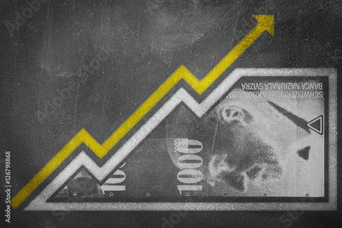 Money Growth Graph on a chalk board