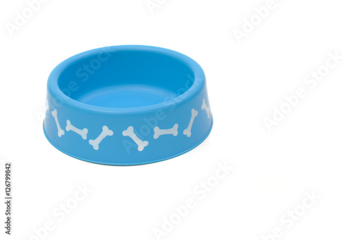 Empty pets bowl isolated on white
