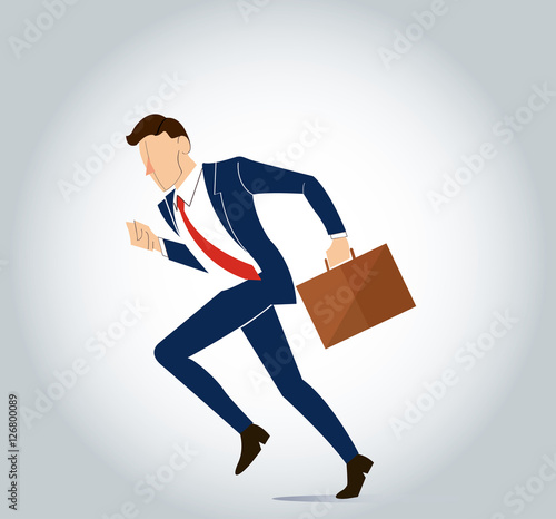 hurry businessman illustration vector