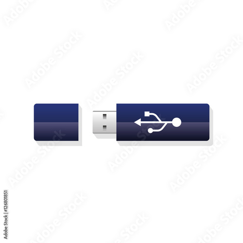 USB flash memory isolated on the white background
