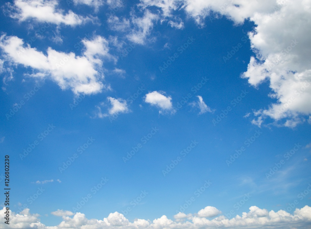 Obraz premium Blue sky with clouds background and textures.